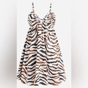NWT - Keyhole mini dress in zebra stripe